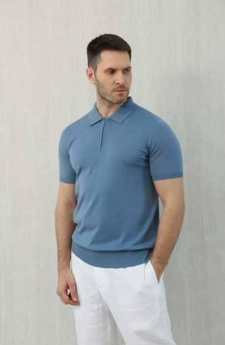 로로피아나 울 순색 반지퍼 폴로 카라티 반팔티 5컬러 레플리카 미러급 SA급 S급 고퀄리티 하이엔드 최상급 의류 [남성] 15