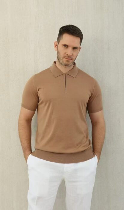 로로피아나 울 순색 반지퍼 폴로 카라티 반팔티 5컬러 레플리카 미러급 SA급 S급 고퀄리티 하이엔드 최상급 의류 [남성] 18