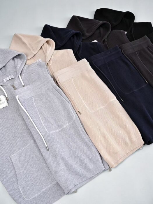 브루넬로쿠치넬리 여름 캐쥬얼 니트 세트 반바지 반팔 후드집업 5컬러 레플리카 미러급 SA급 S급 고퀄리티 하이엔드 최상급 의류 [남성] 2