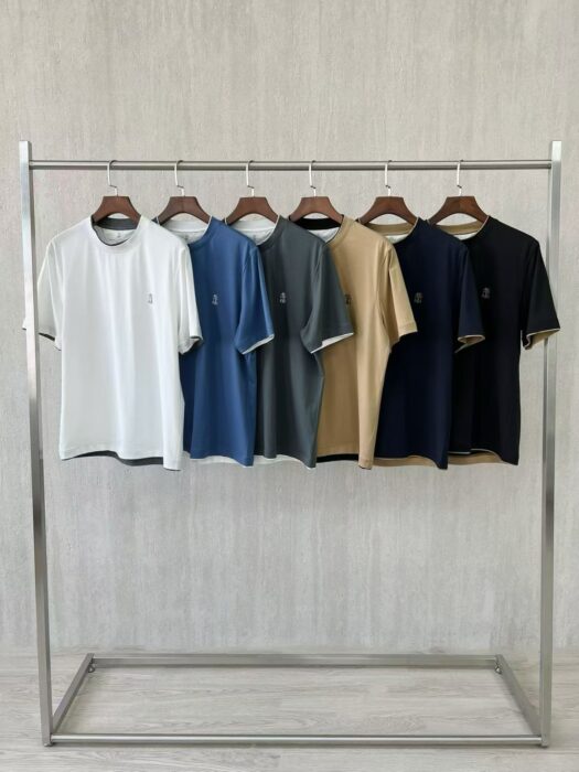 브루넬로쿠치넬리 배색 코튼 크루넥 반팔티 6컬러 레플리카 미러급 SA급 S급 고퀄리티 하이엔드 최상급 의류 [남성]