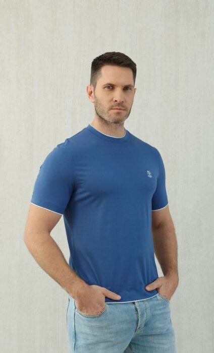 브루넬로쿠치넬리 배색 코튼 크루넥 반팔티 6컬러 레플리카 미러급 SA급 S급 고퀄리티 하이엔드 최상급 의류 [남성] 2