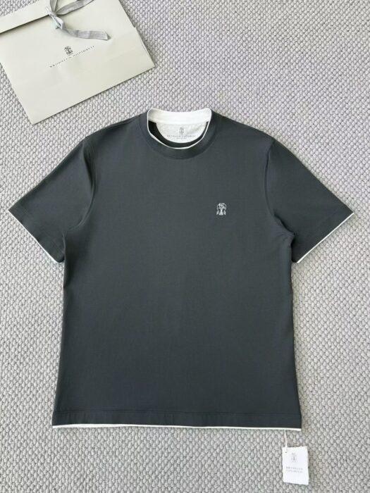 브루넬로쿠치넬리 배색 코튼 크루넥 반팔티 6컬러 레플리카 미러급 SA급 S급 고퀄리티 하이엔드 최상급 의류 [남성] 24