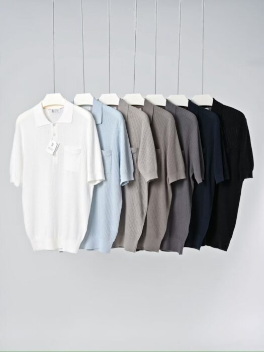 브루넬로쿠치넬리 코튼 니트 자카드 포켓 폴로 반팔티 카라티 7컬러 레플리카 미러급 SA급 S급 고퀄리티 하이엔드 최상급 의류 [남성]