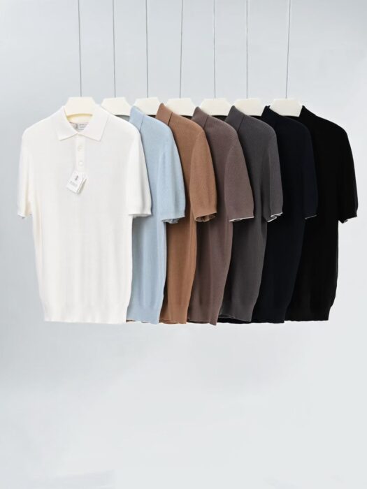 브루넬로쿠치넬리 코튼 니트 자카드 순색 폴로 반팔티 카라티 7컬러 레플리카 미러급 SA급 S급 고퀄리티 하이엔드 최상급 의류 [남성]