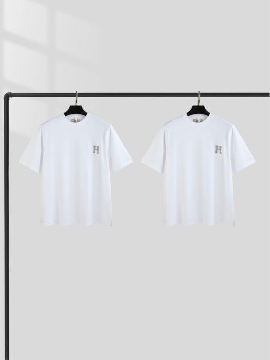 에르메스 H Cheval 순색 반팔티 화이트 베이지 H 레플리카 미러급 SA급 S급 고퀄리티 하이엔드 최상급 의류 [남성여성공용] 3