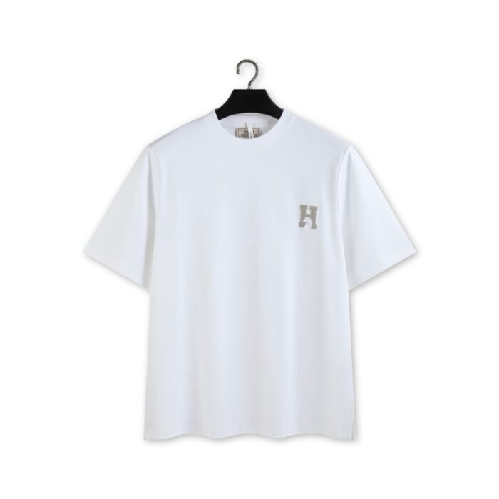 에르메스 H Cheval 순색 반팔티 화이트 베이지 H 레플리카 미러급 SA급 S급 고퀄리티 하이엔드 최상급 의류 [남성여성공용] 5