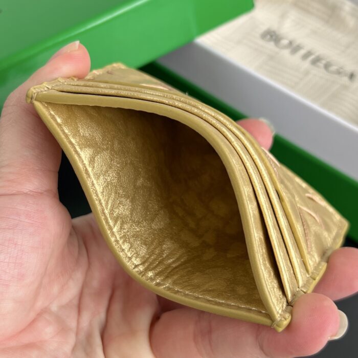 보테가베네타 인트레치아토 크레딧 카드 케이스 카드지갑 743209 빈티지 골드 레플리카 미러급 SA급 S급 고퀄리티 최상급 하이엔드 지갑 [남성여성공용] 2