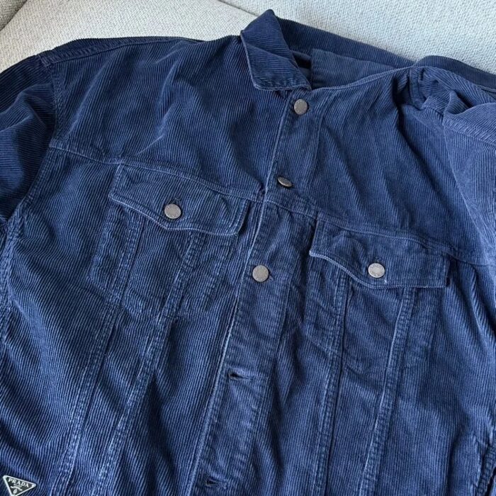 프라다 빈티지 코르덴 자켓 블루 레플리카 미러급 SA급 S급 고퀄리티 하이엔드 최상급 의류 [남성여성공용] 5