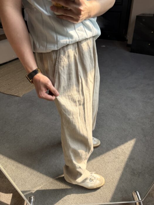 로로피아나 Reinga 캐쥬얼 아마 팬츠 라이트 베이지 레플리카 미러급 SA급 S급 고퀄리티 하이엔드 최상급 의류 [남성] 2