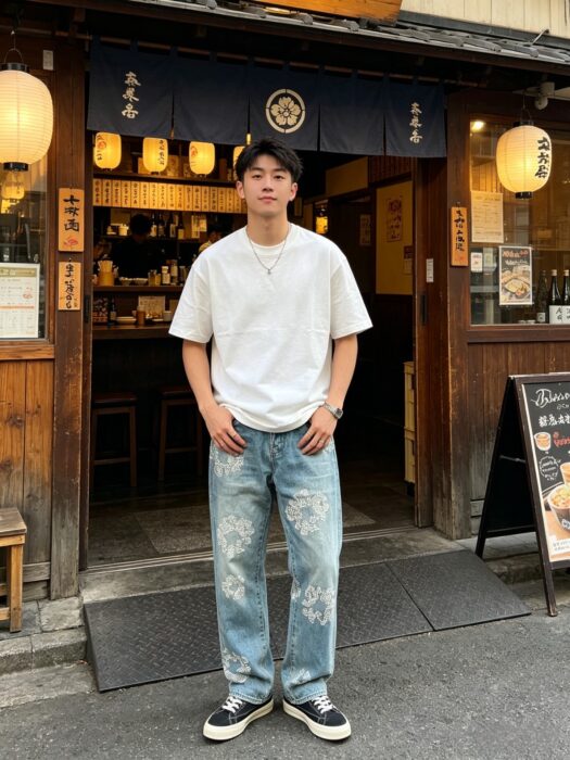 크롬하츠 큐빅 패턴 청바지 라이트 블루 레플리카 미러급 SA급 S급 고퀄리티 하이엔드 최상급 의류 [남성여성공용]