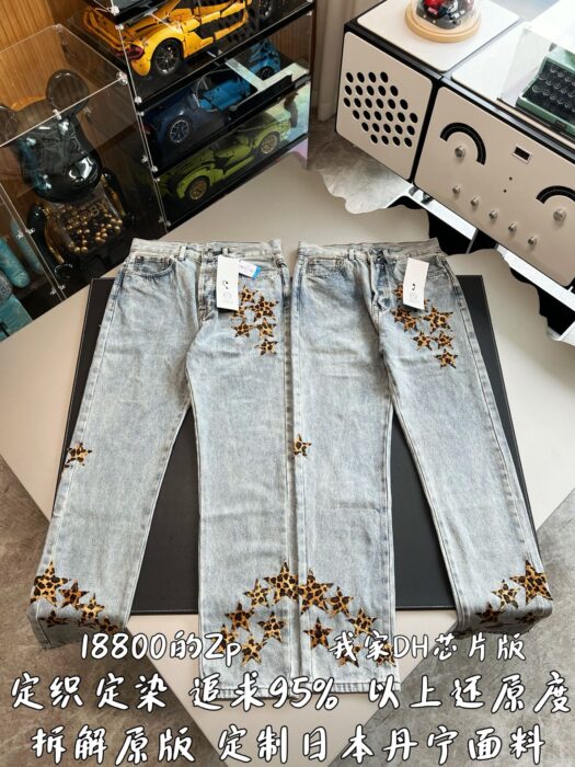 크롬하츠 표문 별 청바지 라이트 그레이 레플리카 미러급 SA급 S급 고퀄리티 하이엔드 최상급 의류 [남성여성공용] 4