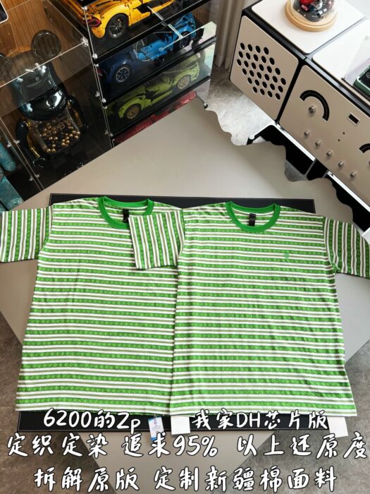 크롬하츠 십자가 스트라이프 반팔티 그린 레플리카 미러급 SA급 S급 고퀄리티 하이엔드 최상급 의류 [남성여성공용] 3