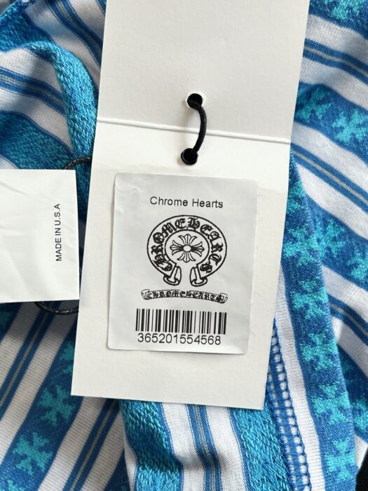 크롬하츠 십자가 스트라이프 반팔티 블루 레플리카 미러급 SA급 S급 고퀄리티 하이엔드 최상급 의류 [남성여성공용] 11