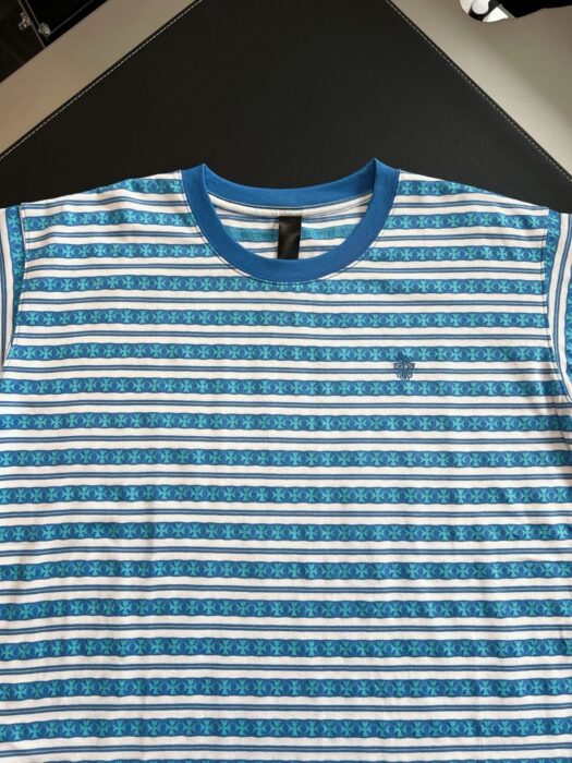 크롬하츠 십자가 스트라이프 반팔티 블루 레플리카 미러급 SA급 S급 고퀄리티 하이엔드 최상급 의류 [남성여성공용] 5