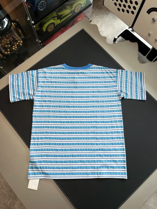 크롬하츠 십자가 스트라이프 반팔티 블루 레플리카 미러급 SA급 S급 고퀄리티 하이엔드 최상급 의류 [남성여성공용] 4