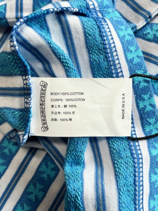 크롬하츠 십자가 스트라이프 반팔티 블루 레플리카 미러급 SA급 S급 고퀄리티 하이엔드 최상급 의류 [남성여성공용] 10