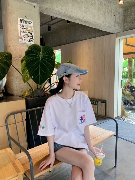 크롬하츠 멀티컬러 십자가 프린트 반팔티 화이트 레플리카 미러급 SA급 S급 고퀄리티 하이엔드 최상급 의류 [남성여성공용]