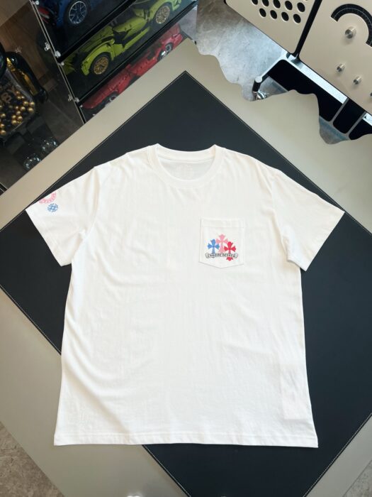 크롬하츠 멀티컬러 십자가 프린트 반팔티 화이트 레플리카 미러급 SA급 S급 고퀄리티 하이엔드 최상급 의류 [남성여성공용] 3