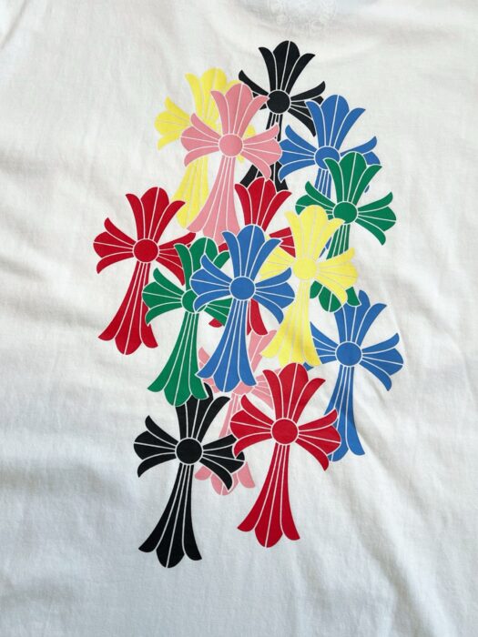 크롬하츠 멀티컬러 십자가 프린트 반팔티 화이트 레플리카 미러급 SA급 S급 고퀄리티 하이엔드 최상급 의류 [남성여성공용] 10