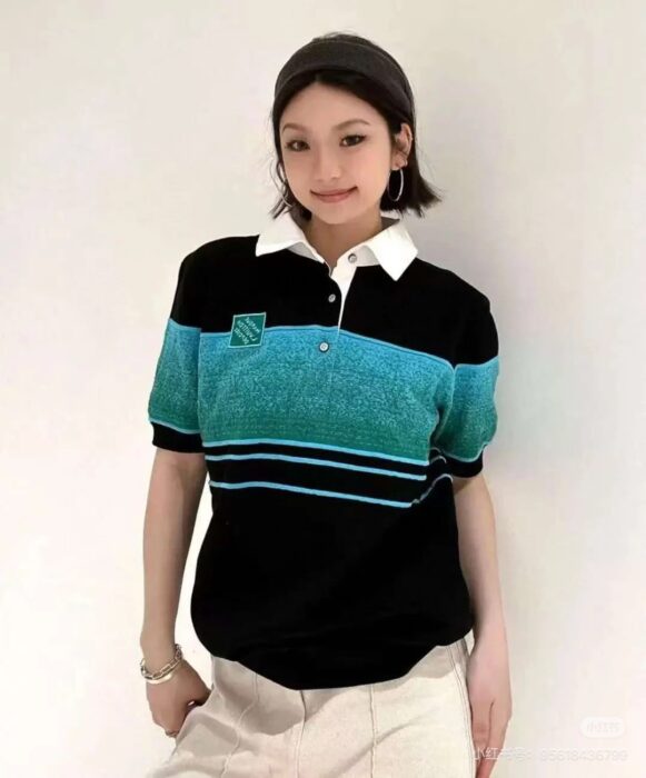 루이비통 이리데슨트 자카드 쇼트 슬리브드 폴로 반팔티 카라티 1AGTM2 레플리카 미러급 SA급 S급 고퀄리티 하이엔드 최상급 의류 [남성여성공용] 2