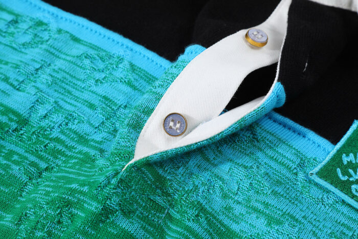 루이비통 이리데슨트 자카드 쇼트 슬리브드 폴로 반팔티 카라티 1AGTM2 레플리카 미러급 SA급 S급 고퀄리티 하이엔드 최상급 의류 [남성여성공용] 7