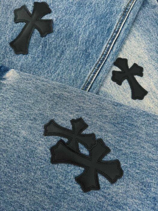크롬하츠 블랙 십자가 워싱 청바지 라이트 블루 레플리카 미러급 SA급 S급 고퀄리티 하이엔드 최상급 의류 [남성여성공용] 7