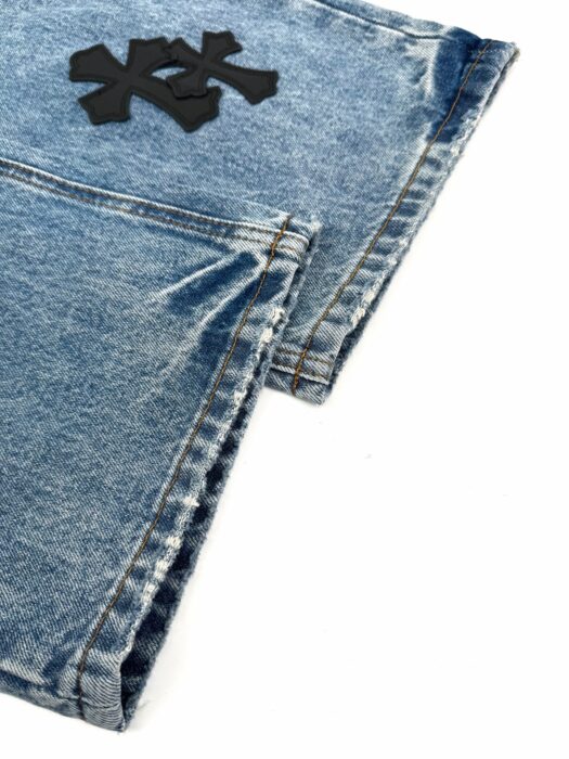 크롬하츠 블랙 십자가 워싱 청바지 라이트 블루 레플리카 미러급 SA급 S급 고퀄리티 하이엔드 최상급 의류 [남성여성공용] 8