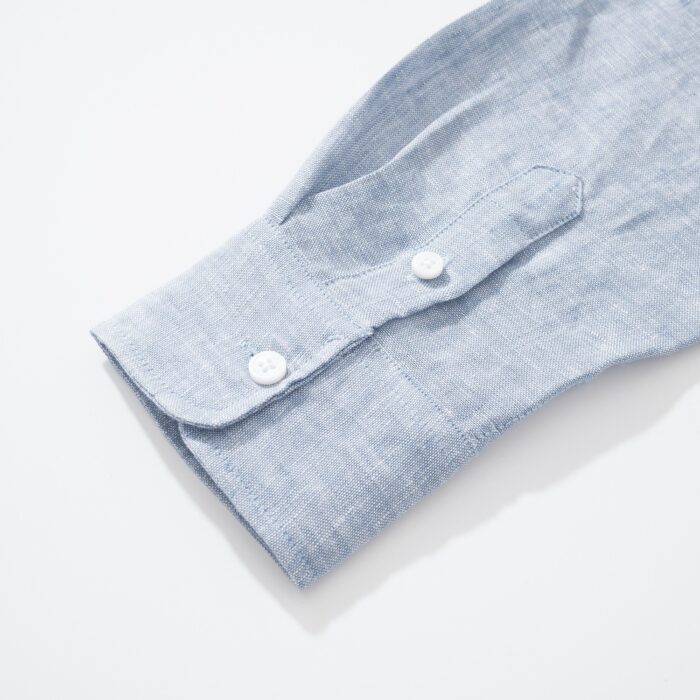 로로피아나 엘리아 베이직 순색 아마 노칼라 긴팔 셔츠 블루 레플리카 미러급 SA급 S급 고퀄리티 하이엔드 최상급 의류 [남성] 9