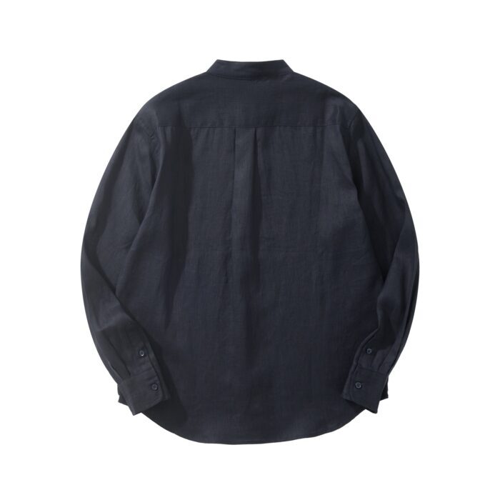 로로피아나 엘리아 베이직 순색 아마 노칼라 긴팔 셔츠 네이비 블랙 레플리카 미러급 SA급 S급 고퀄리티 하이엔드 최상급 의류 [남성] 2