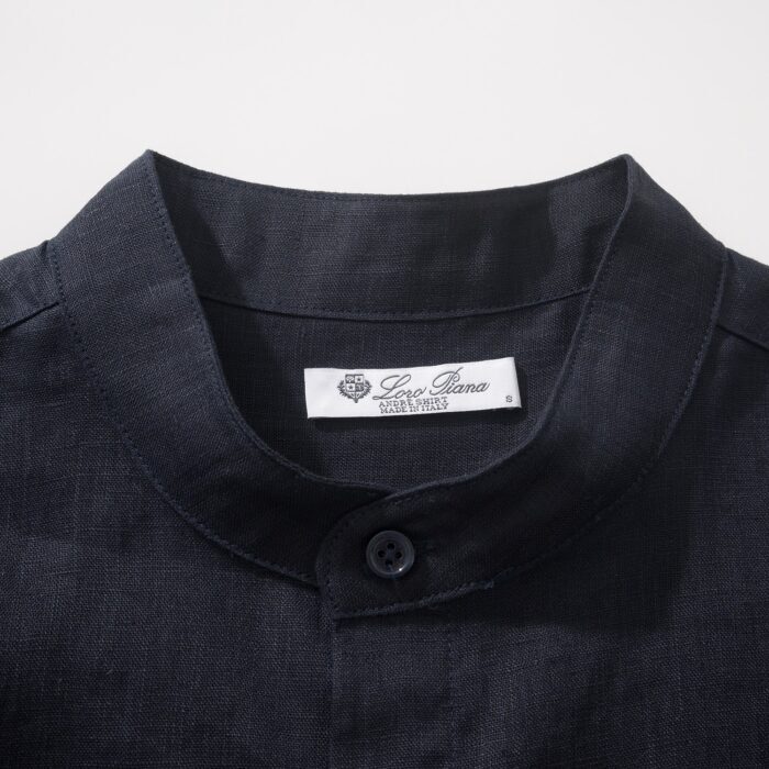 로로피아나 엘리아 베이직 순색 아마 노칼라 긴팔 셔츠 네이비 블랙 레플리카 미러급 SA급 S급 고퀄리티 하이엔드 최상급 의류 [남성] 3