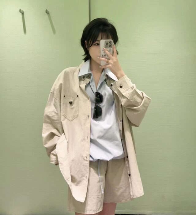 프라다 포켓 삼각로고 워싱 긴팔 셔츠 레플리카 미러급 SA급 S급 고퀄리티 하이엔드 최상급 의류 [남성여성공용] 5