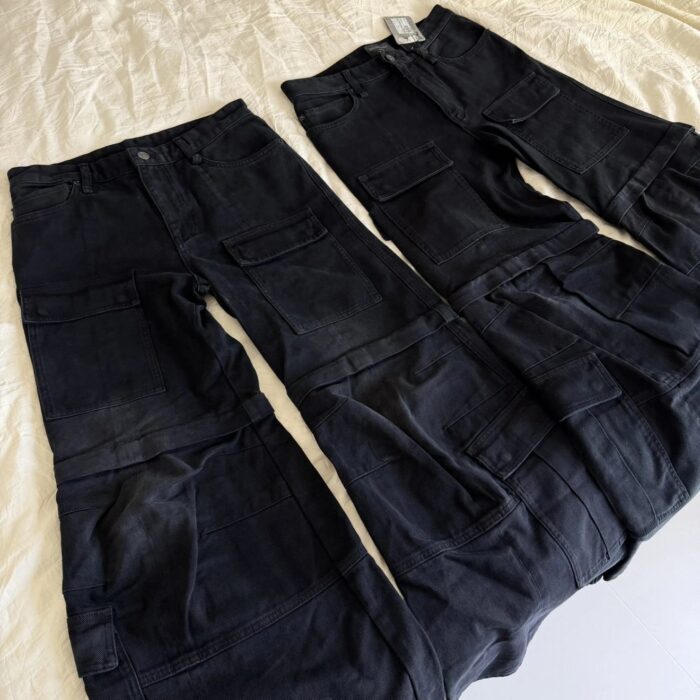 발렌시아가 플레어드 카고 팬츠 블랙 탈부착 팬츠 레플리카 미러급 SA급 S급 고퀄리티 하이엔드 최상급 의류 [남성여성공용]