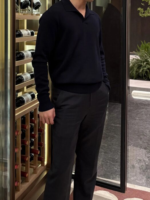 로로피아나 Loro Piana 베이직 단색 양털 긴팔 카라티 / 긴팔티 / 폴로 / 폴로티 네이비 레플리카 미러급 SA급 S급 고퀄리티 하이엔드 최상급 의류 [남성] 9