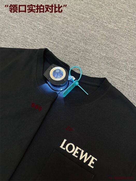 로에베 LOEWE 자수 반팔티 블랙 레플리카 미러급 SA급 S급 고퀄리티 하이엔드 최상급 의류 [남성여성공용] 7