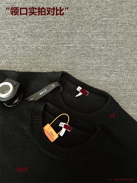 로에베 스몰 로고 자수 니트 블랙 레플리카 미러급 SA급 S급 고퀄리티 하이엔드 최상급 의류 [남성여성공용] 5