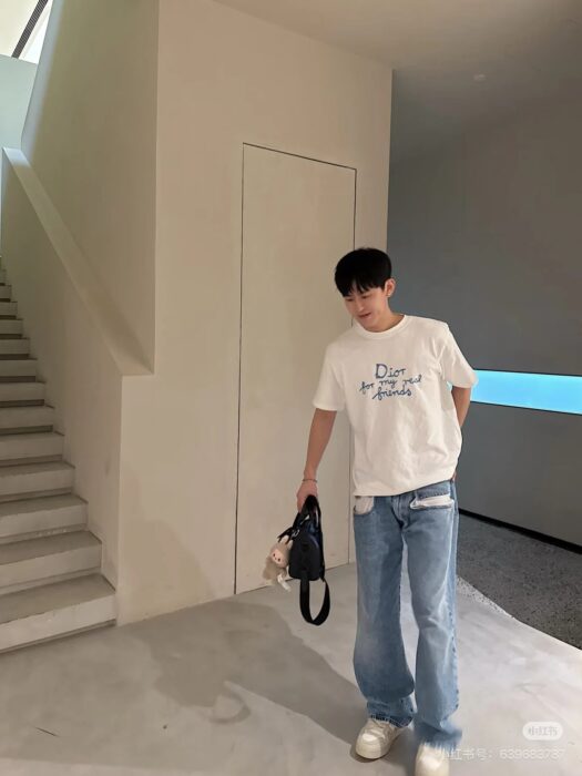 디올 x 하일톤 넬 코튼 저지 티셔츠 화이트 레플리카 미러급 SA급 S급 고퀄리티 하이엔드 최상급 의류 [남성여성공용] 4