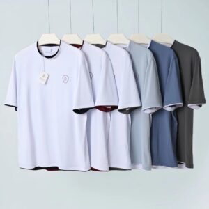 브루넬로쿠치넬리 로고 배색 페이크 레이어링 크루넥 반팔티 6컬러 레플리카 미러급 SA급 S급 고퀄리티 하이엔드 최상급 의류 [남성]