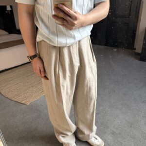 로로피아나 Reinga 캐쥬얼 아마 팬츠 라이트 베이지 레플리카 미러급 SA급 S급 고퀄리티 하이엔드 최상급 의류 [남성]