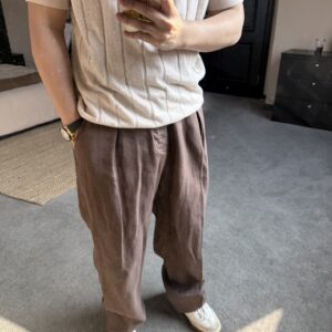 로로피아나 Reinga 캐쥬얼 아마 팬츠 브라운 레플리카 미러급 SA급 S급 고퀄리티 하이엔드 최상급 의류 [남성]