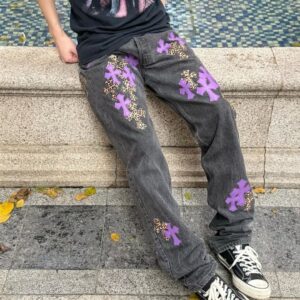 크롬하츠 퍼플 표문 십자가 청바지 그레이 레플리카 미러급 SA급 S급 고퀄리티 하이엔드 최상급 의류 [남성여성공용]