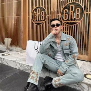 크롬하츠 표문 별 청바지 라이트 그레이 레플리카 미러급 SA급 S급 고퀄리티 하이엔드 최상급 의류 [남성여성공용]