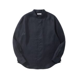 로로피아나 엘리아 베이직 순색 아마 노칼라 긴팔 셔츠 네이비 블랙 레플리카 미러급 SA급 S급 고퀄리티 하이엔드 최상급 의류 [남성]