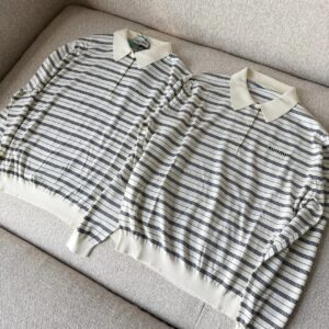 미우미우 코튼 저지 폴로 셔츠 아이보리 긴팔티 / 카라티 / 폴로티 레플리카 미러급 SA급 S급 고퀄리티 하이엔드 최상급 의류 [남성여성공용]