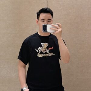 버버리 비치 선베드 프린트 반팔티 블랙 레플리카 미러급 SA급 S급 고퀄리티 하이엔드 최상급 의류 [남성여성공용]