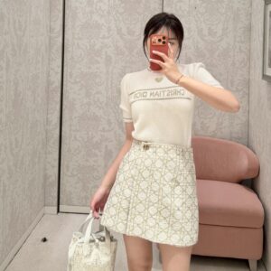 디올 크리스찬 디올 하트 니트 반팔티 아이보리 레플리카 미러급 SA급 S급 고퀄리티 하이엔드 최상급 의류 [여성]