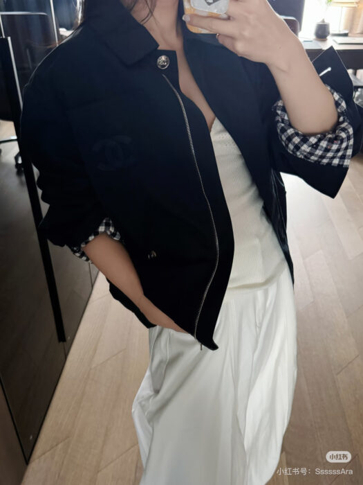 샤넬 CC로고 퀼팅 카고 카라 자켓 블랙 레플리카 미러급 SA급 S급 고퀄리티 하이엔드 최상급 의류 [여성] 2