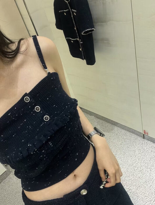 샤넬 펀칭 슬리브리스 끈나시 블랙 레플리카 미러급 SA급 S급 고퀄리티 하이엔드 최상급 의류 [여성] 2
