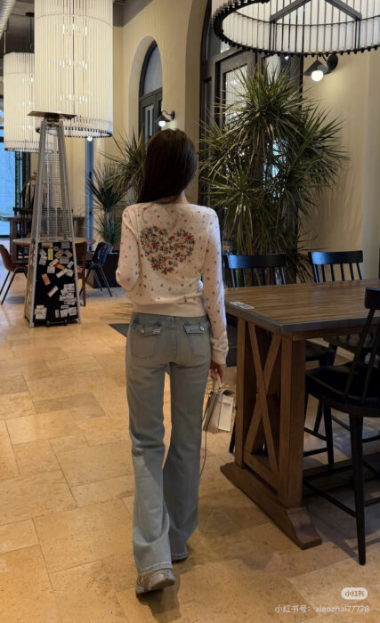 디올 버드 하트 플라워 자수 가디건 아이보리 레플리카 미러급 SA급 S급 고퀄리티 하이엔드 최상급 의류 [여성] 2