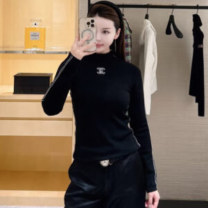 샤넬 CC로고 반하이넥 울 니트 블랙 레플리카 미러급 SA급 S급 고퀄리티 하이엔드 최상급 의류 [여성]