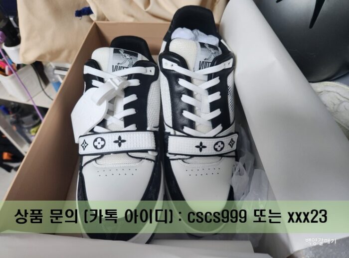 루이비통 벨크로 스트랩 트레이너 블랙 2